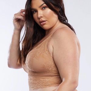 Savage X Fenty Lace Wireless Bralette - 2X - Buff